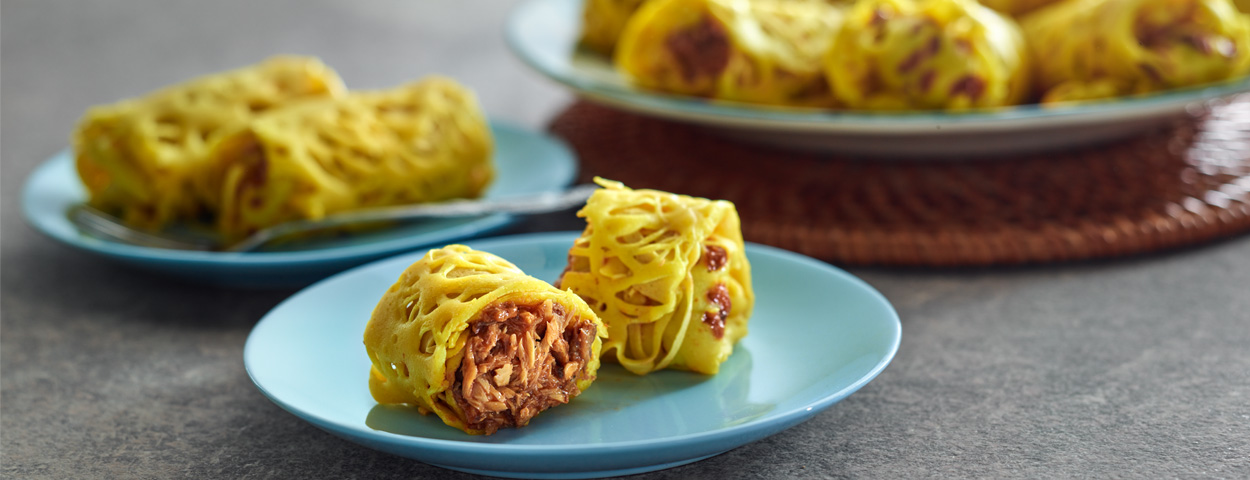 Roti Jala With Sardines