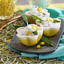 Kuih Talam With Coconut Milk